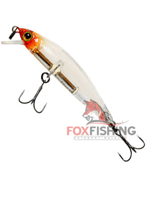 Jackall Flat Fly 50S, clear salmon roe head